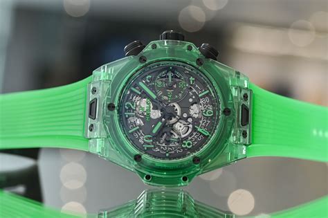 hublot unico green saxem watch.